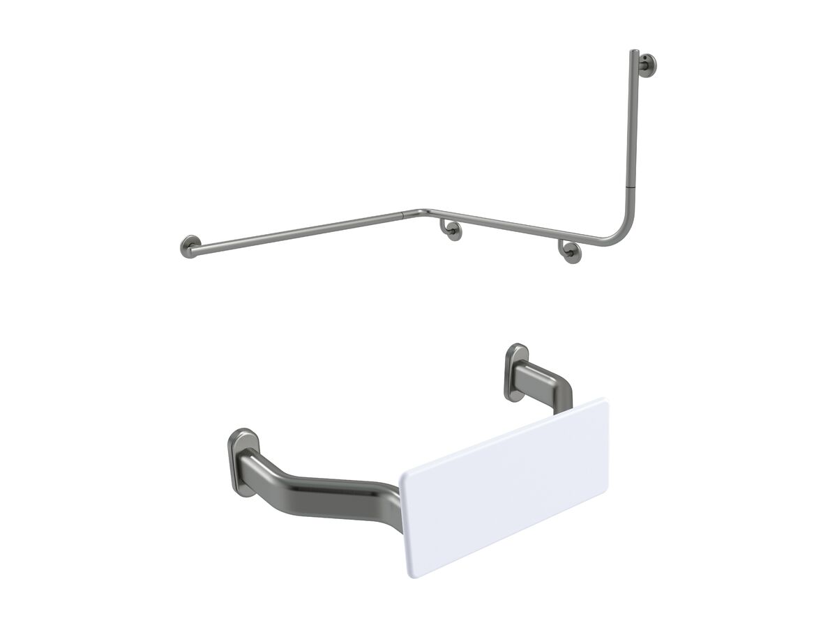 Mizu Drift Continuous Accessible WC Kit Left Hand Brushed Gunmetal