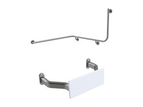 Mizu Drift Continuous Accessible WC Kit Left Hand Brushed Gunmetal