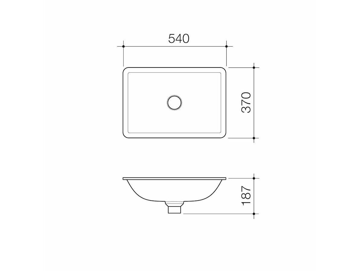 CAROMA URBANE II UNDER COUNTER BASIN NTH NOF