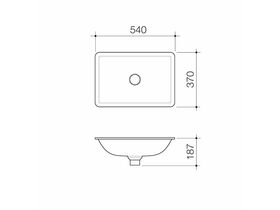 CAROMA URBANE II UNDER COUNTER BASIN NTH NOF