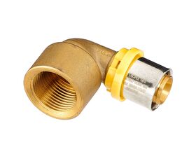 Duopex Gas Crimp Female Elbow 20mm x 3/4"