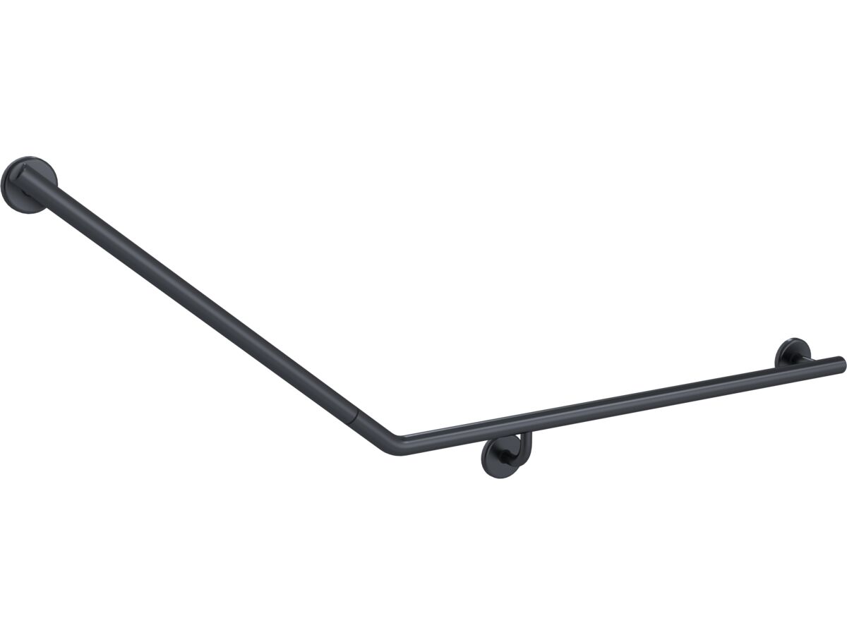 Mizu Drift 840mm x 715mm x 40 Degree Accessible Toilet Grab Rail Modular Right Hand