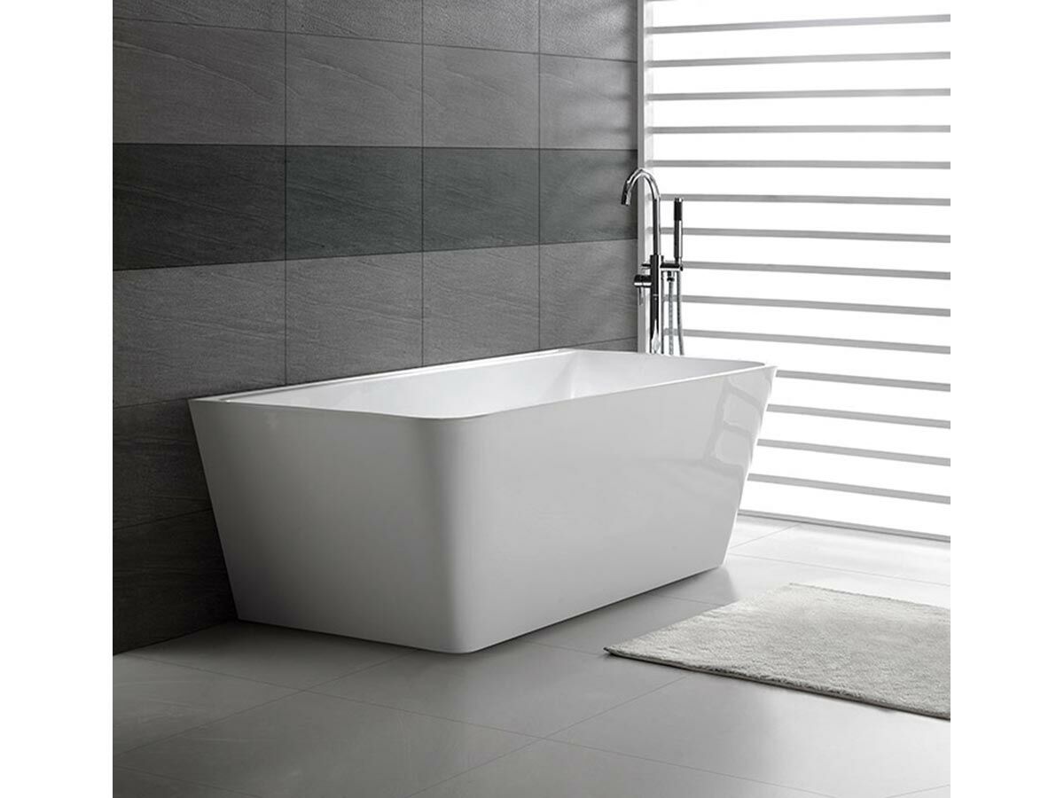 Aria Back to Wall Freestanding Bath White