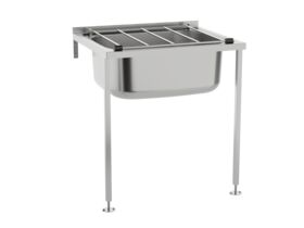 Wolfen Floor Mounted Cleaners Sink with Grate 316 Grade Stainless Steel