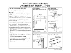 Installation Instructions - Caroma Liano Wall Basin 420mm 1 Taphole White