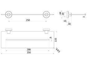 Milli Axon MK2 Wall Mounted Metal Shelf Chrome