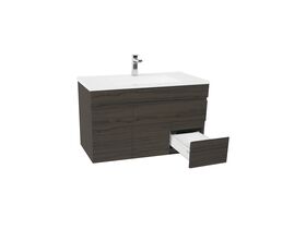 Espire Wall Hung Single Bowl Vanity Unit (Wave) 2 Door and 2 Drawer 910mm