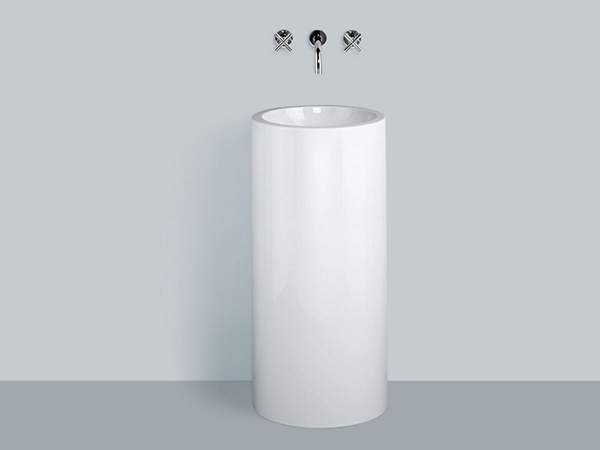 Alape Circa Freestanding Basin 400mm White (Wall Attached)