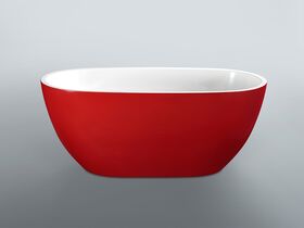 Kado Lux Petite Freestanding Bath 1500mm Red/ White