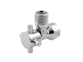 Arco Right Angle Ball Valve Mini Stop Cross Handle Chrome 15mm