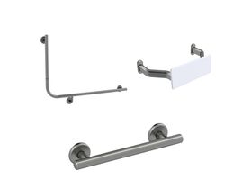 Mizu Drift 90 Degree Accessible WC Kit RIght Hand Brushed Gunmetal