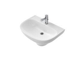Care 600 Wall Basin 1 Taphole No Overflow White