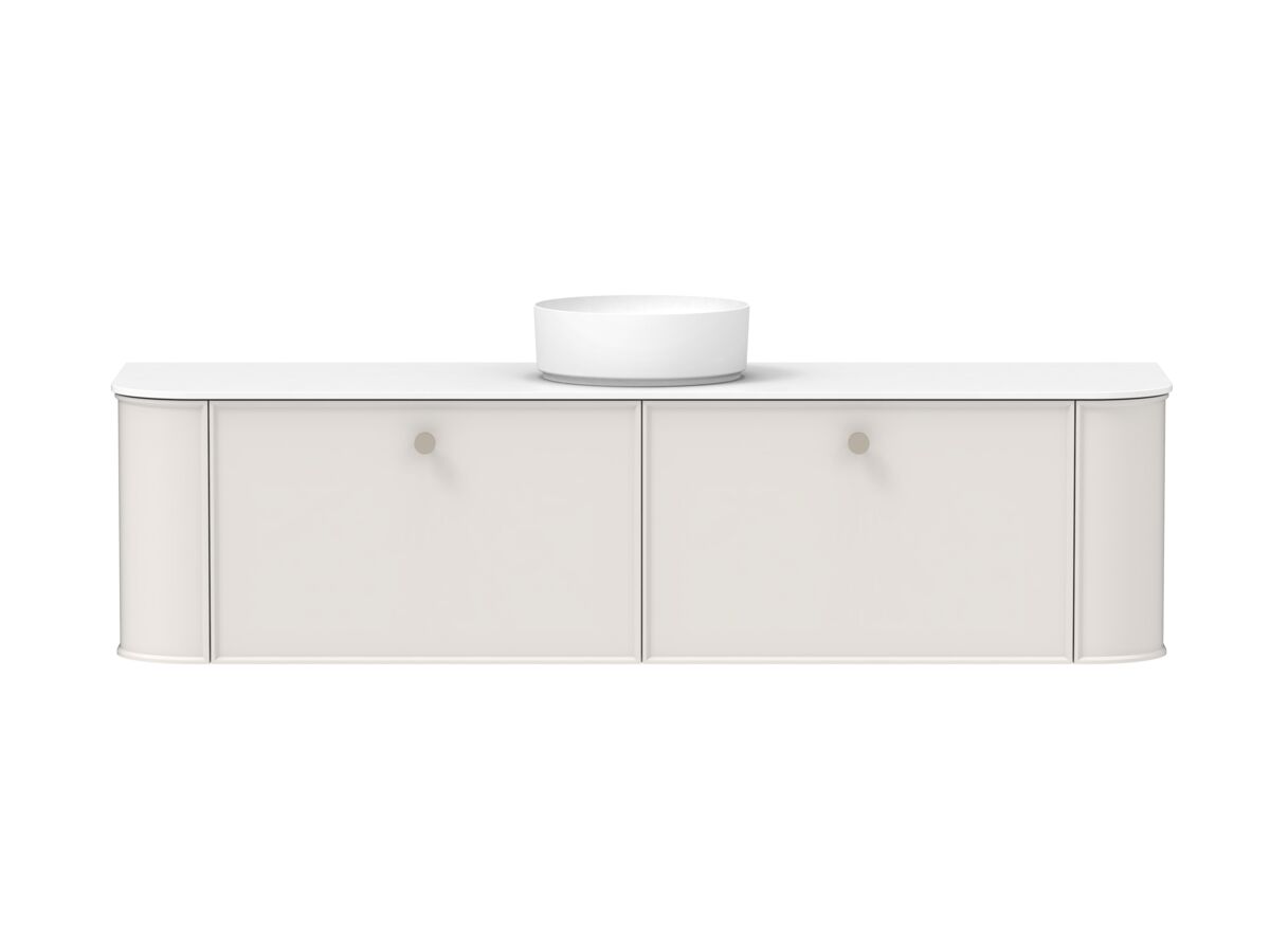 Kado Era 12mm Durasein Top Double Curve All Drawer 1800mm Wall Hung Vanity with Center Basin