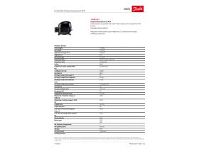 Specification Sheet - Danfoss Compressor NL6F