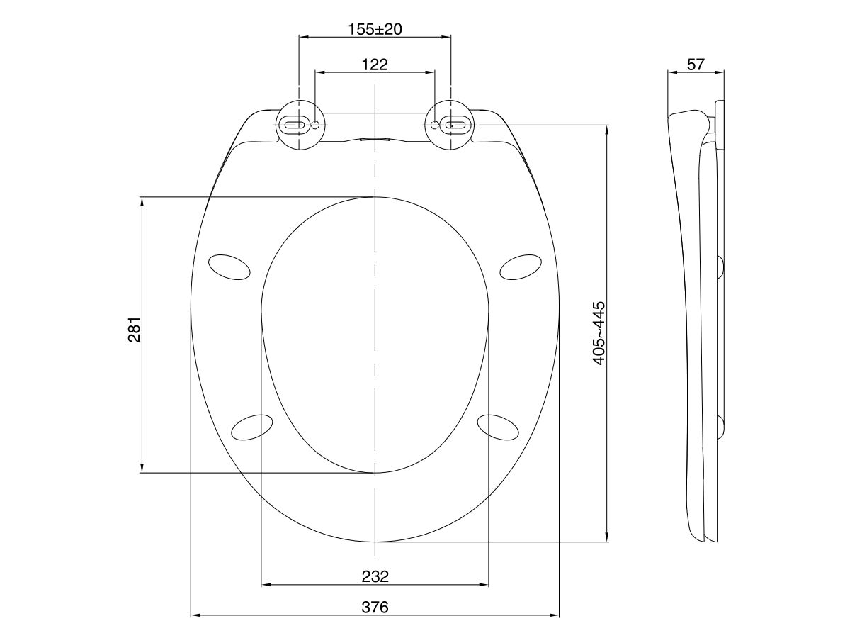 Posh/Porcher Soft Close Quick Release Toilet Seat White from Reece