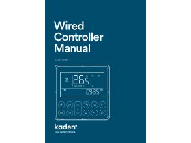 User Manual - Kaden KJR-120N Wired Controller