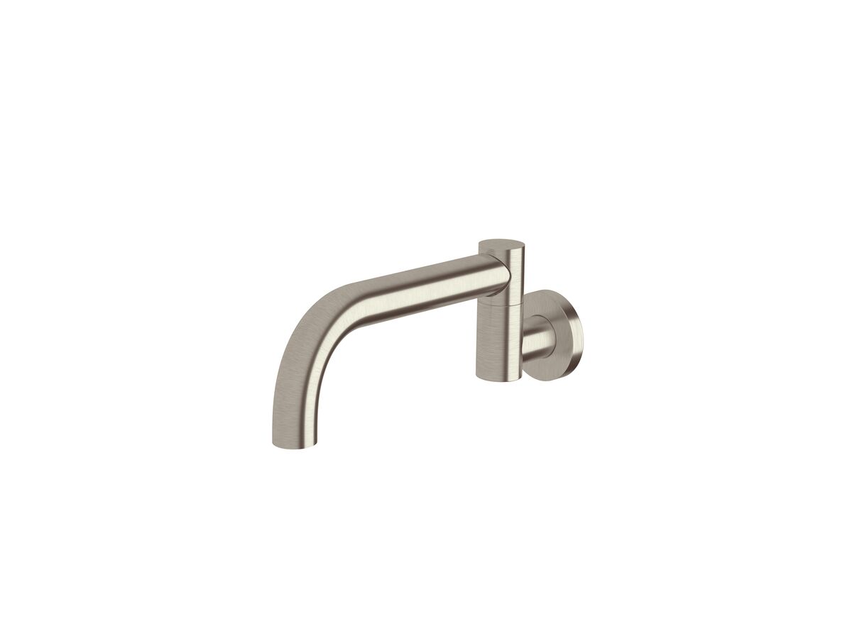 Scala Bath Outlet Swivel Curved 210mm LUX PVD Brushed Oyster Nickel