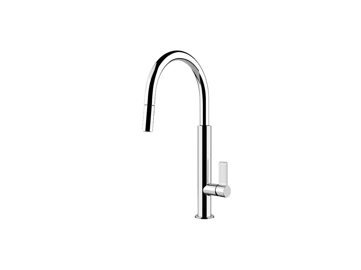 Gessi Oxygene Pull Out Dual Function Spray Sink Mixer Tap Chrome (5 Star)