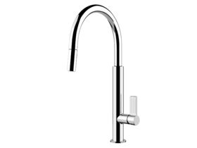 Gessi Oxygene Pull Out Dual Function Spray Sink Mixer Tap Chrome (5 Star)