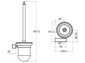 Mizu Bloc MK2 Toilet Brush Set Chrome