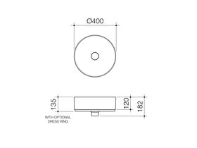 Liano II 400mm Round Above Counter Basin