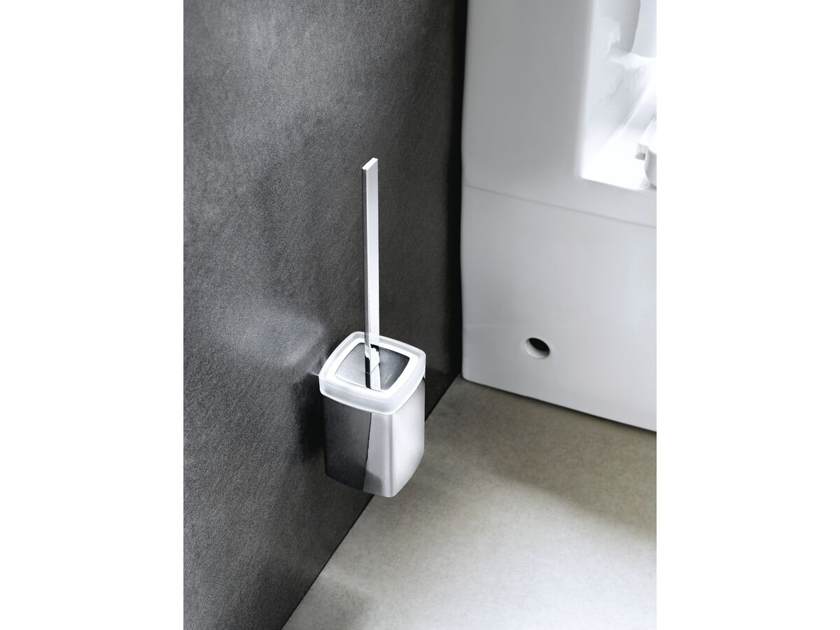 Milli Glance Wall Mounted Toilet Brush Set Chrome from Reece