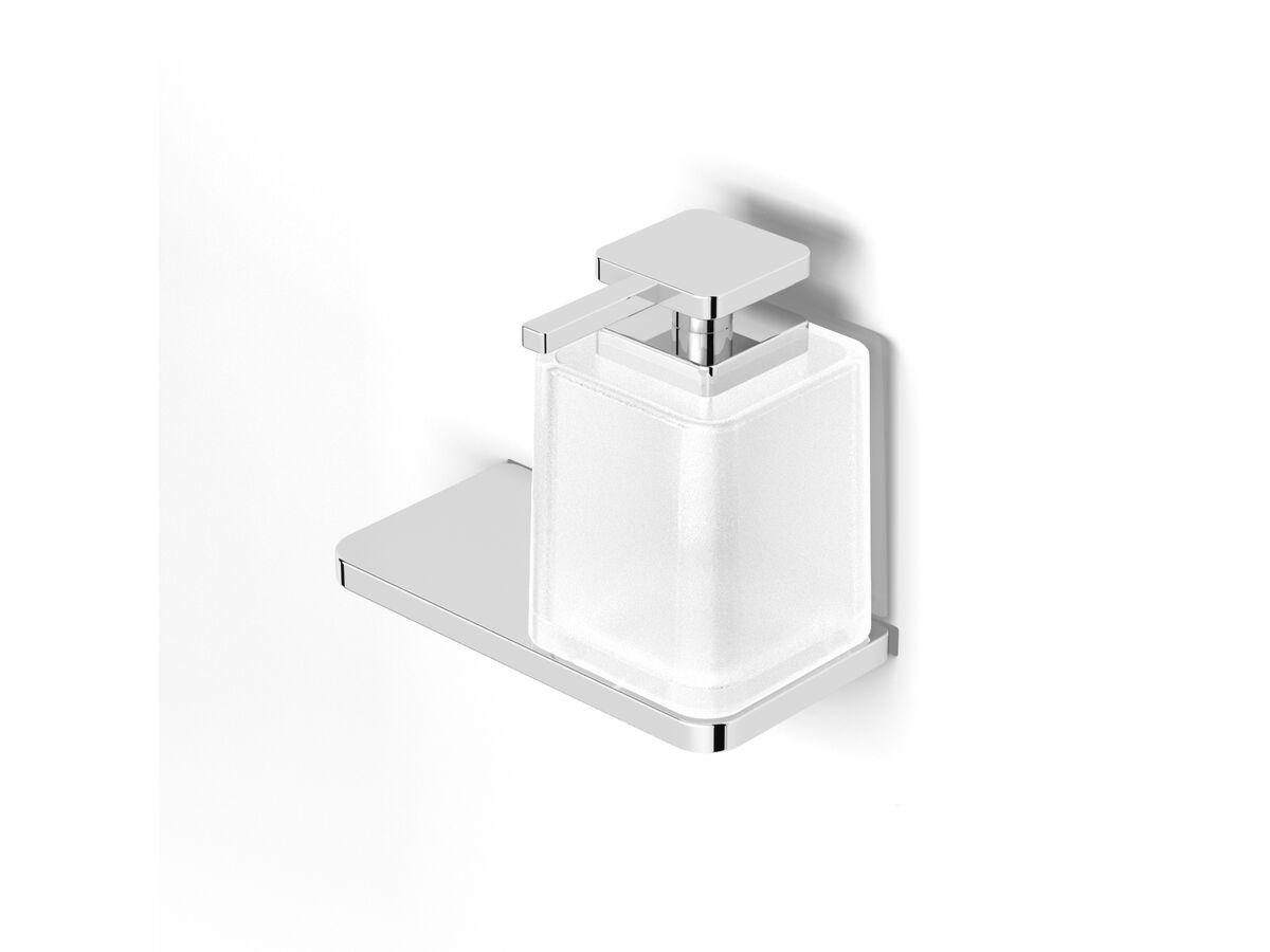 Milli Glance Wall Mounted Soap Dispenser with Shelf Chrome from Reece