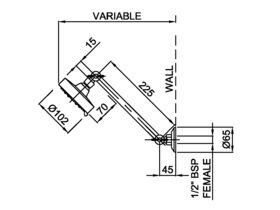 Posh Solus MKII Hi Rise Shower 5 Function Chrome (3 Star)