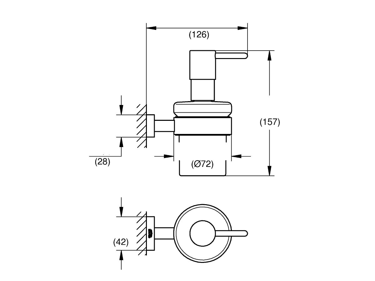 GROHE Essentials Cube Accessories Soap Dispenser and Holder from Reece