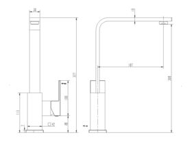 Mizu Bloc Sink Mixer Chrome (4 Star)