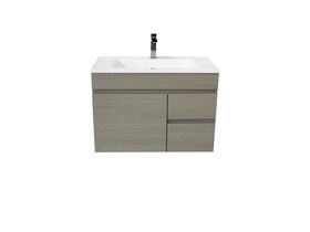 Espire Wall Hung Single Bowl Vanity Unit (Wave) 1 Door and 2 Drawer 760mm