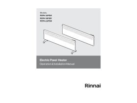 User Manual - RINNAI PANEL HEATER ELEC