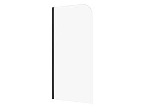 Hero - Kado Lux Frameless Curved Panel with Wall Channel Clear Glass 1000mm Matte Black