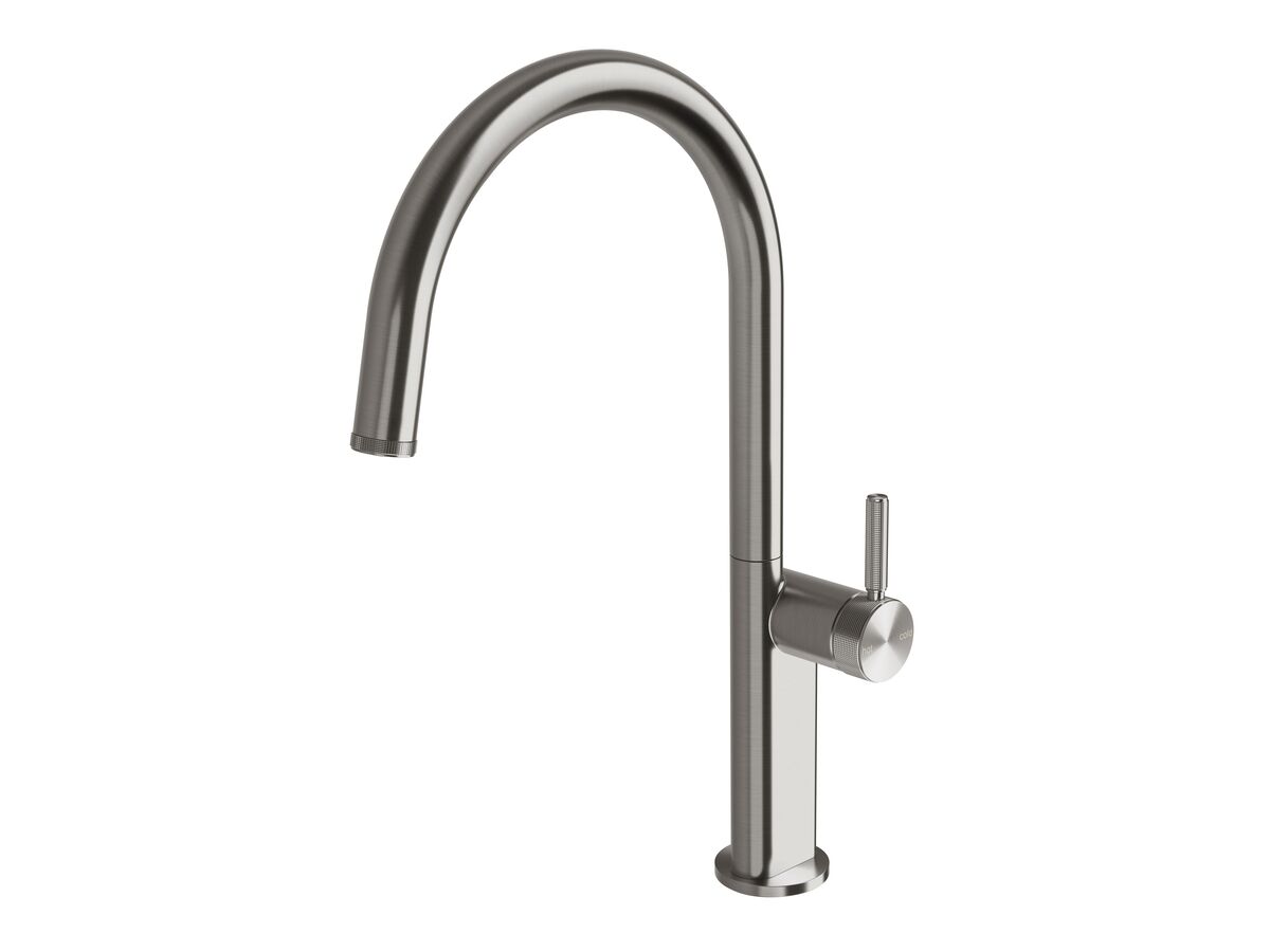Hero - Milli Etch Gooseneck Sink Mixer Brushed Gunmetal (5 Star)
