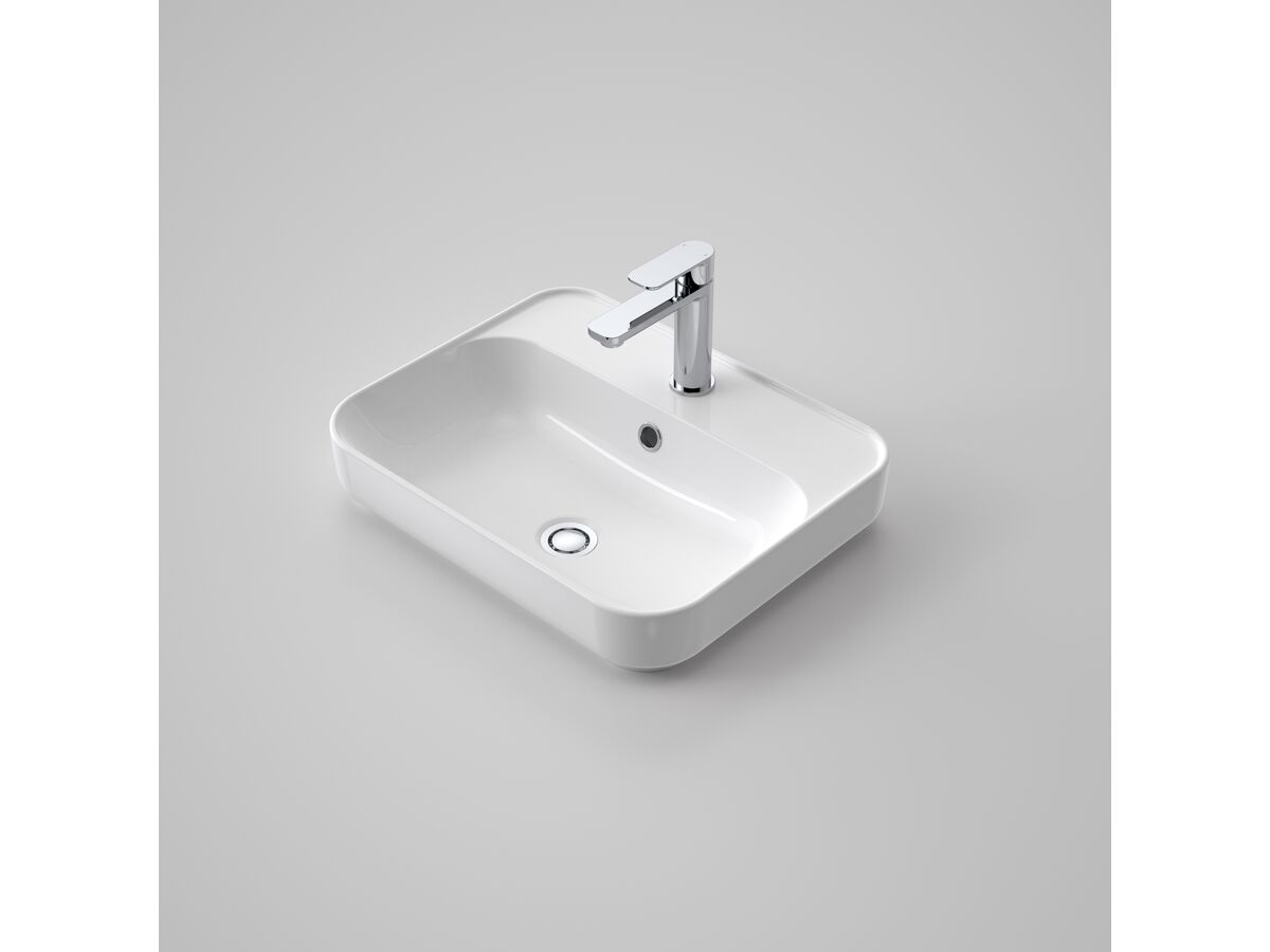 Track Inset Basin Caroma Tribute Rectangle 500mm Inset Basin 1 Taphole with Overflow from ...
