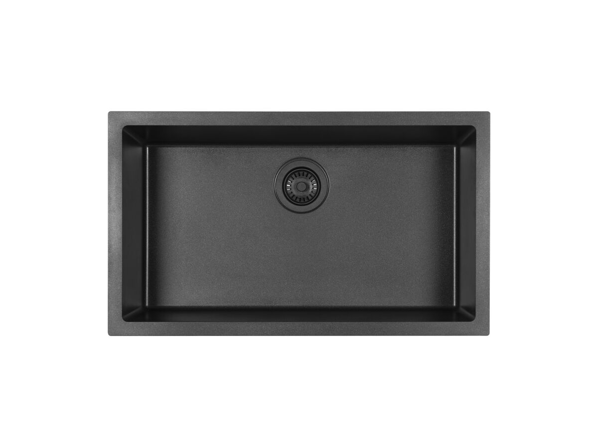 Memo Freya Mega Bowl Sink No Taphole Granite Black