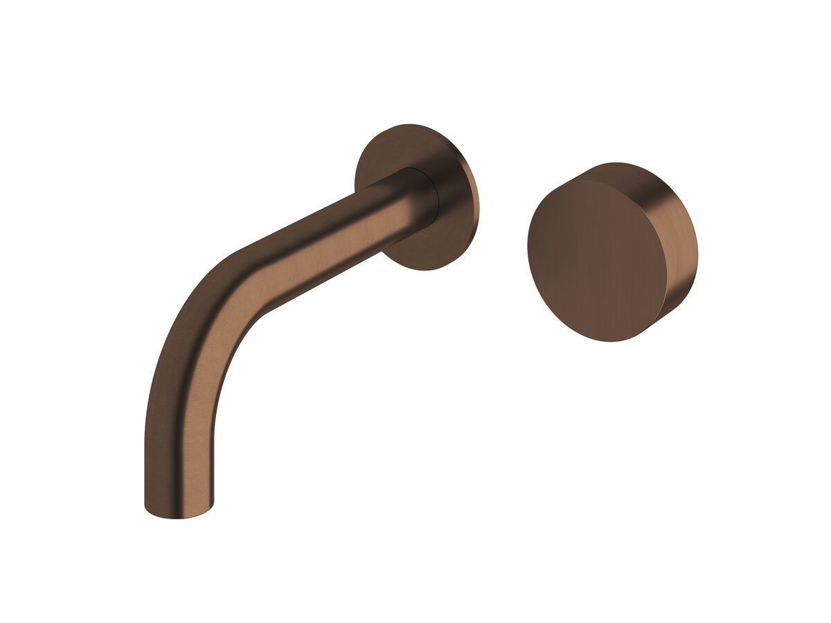 Milli Pure Progressive Wall Basin Mixer Tap System 160mm PVD Brushed Bronze (3 Star) from Reece