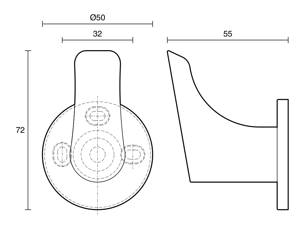 Mizu Silk Robe Hook Brushed Nickel from Reece