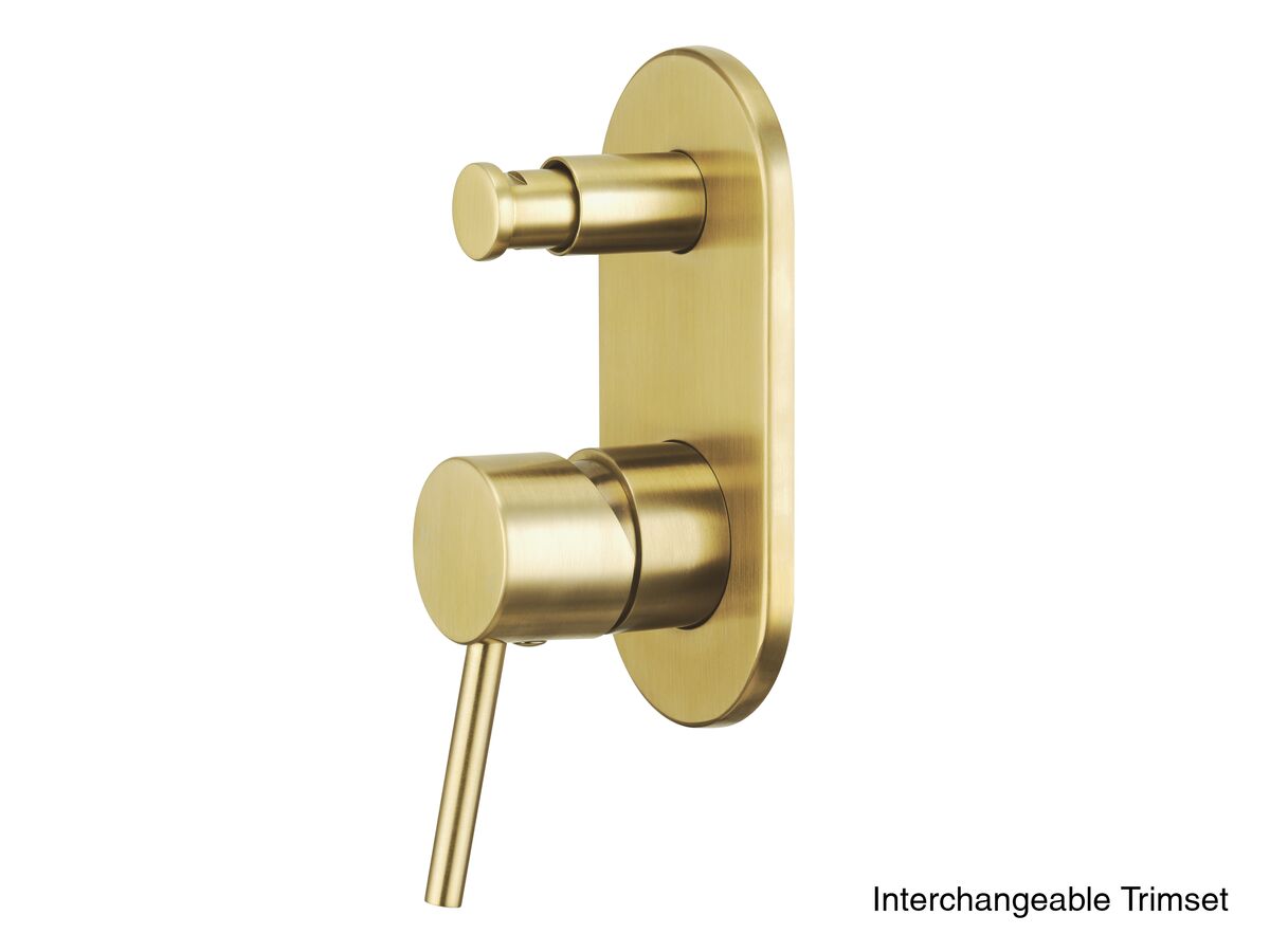 Mizu Drift MK2 Shower Mixer Kit with Diverter Brushed Brass from Reece