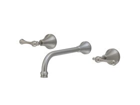 Kado Era Wall Basin Set 250mm Lever Handle Brushed Nickel (5 Star)