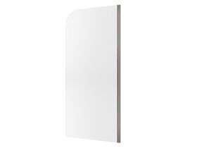 Hero - Kado Lux Frameless Curved Right Fluted Panel with Wall Channel 1000mm Brushed Gunmetal