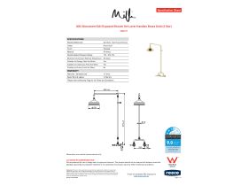Specification Sheet - Milli Monument Edit Exposed Shower Set Lever Handles Brass Gold (3 Star)