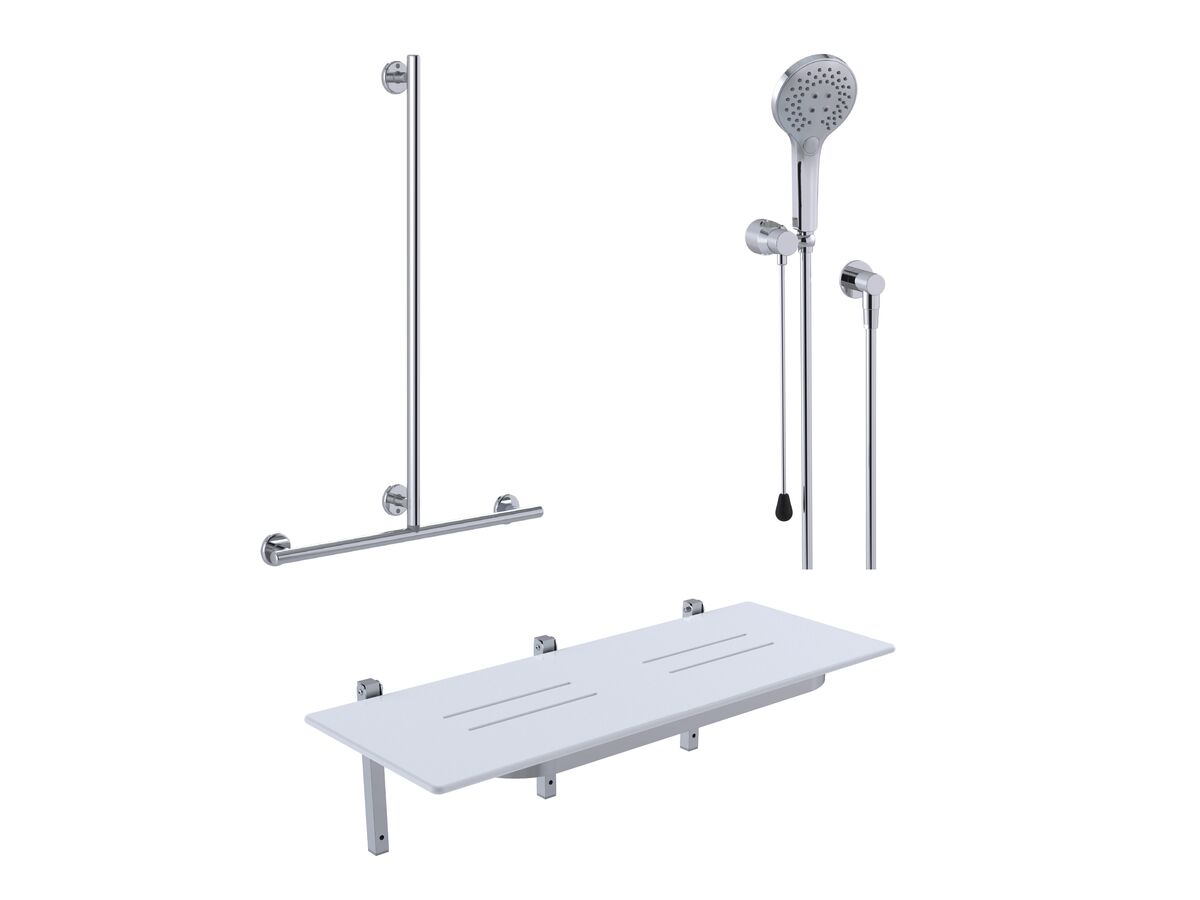 Mizu Drift Accessible Shower Set Chrome / Polished Stainless Steel (5 Star)