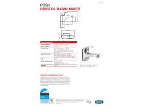 Technical Guide - Posh Bristol Basin Mixer Chrome (4 Star)