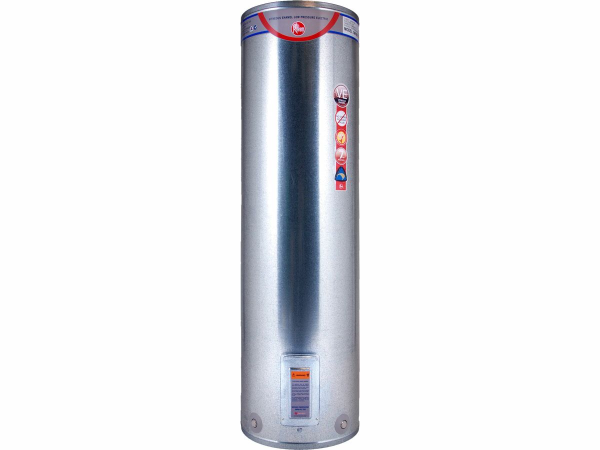 Rheem Low Pressure Vitreous Enamel 180 Litre 488X1720H 3kW Triple Inlet