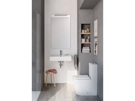 Roca Inspira Rimless Close Coupled Back To Wall Toilet Suite Back Inlet Soft Close Quick Release Seat White (4 Star)
