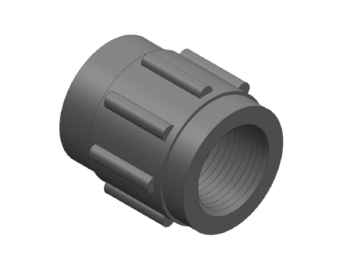 Schedule 80 PVCU Faucet Socket 25mm Plain Female x 25mm BSP Female