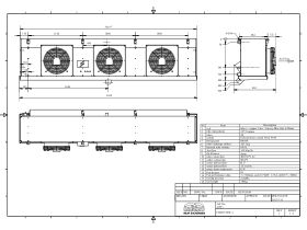 Technical Drawing - Cabero Water Defrost Evaporator CH4G3/50W-1