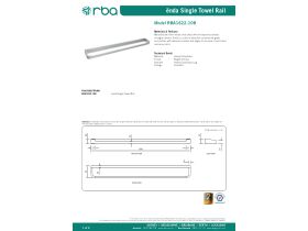 Specification Sheet - Enda Towel Rail 600mm Width Chrome