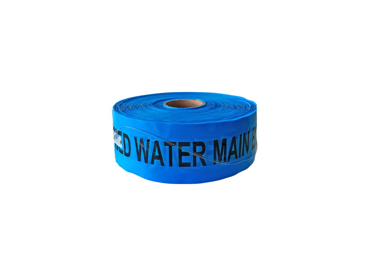Bl Detect Tape Water Main Blue 100mm x 250mtr from Reece